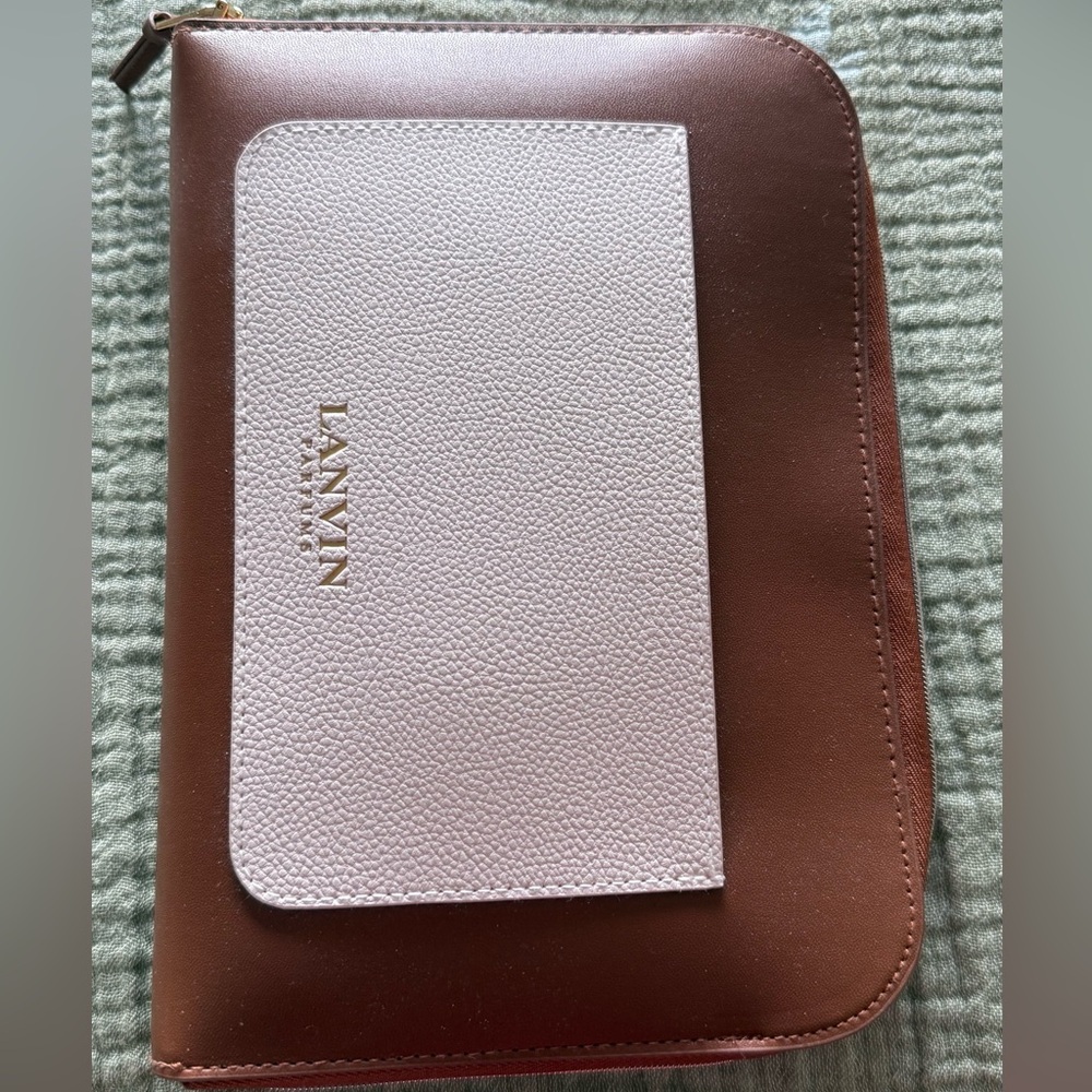Lanvin Brown and White Pouch